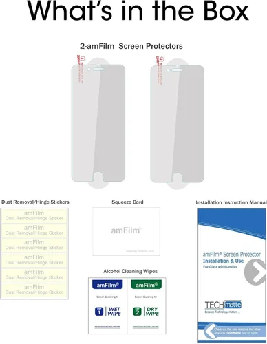 Vista 6 de Protector de pantalla iPhone 7 6S 6 Vidrio, amfilm iPhone 7 Protector de pantalla de vidrio temperado para iPhone de Apple 7, iPhone 6S, iPhone 6