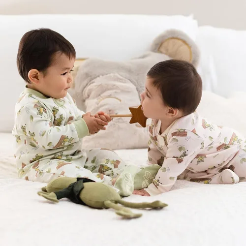 Vista 4 de Burts Bees Baby - Pijama de una pieza de 100 algodón orgánico con cremallera frontal mameluco de bebé para dormir