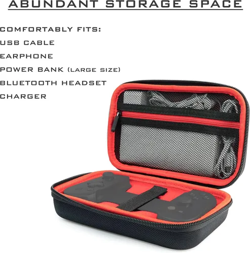 Vista 3 de XORDING Funda de transporte compatible con Backbone One, carcasa rígida de nailon, funda protectora grande, con una pulsera, llavero y bolsillo