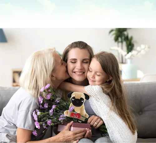 Vista 9 de DolliBu I Love You - Peluche de San Valentín con ojos grandes, lindo animal de peluche con corazón rojo y nombre, regalo personalizado para el día