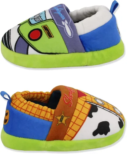 Vista 5 de Disney Toy Story Woody Buzz - Pantuflas acampanadas para niños pequeños
