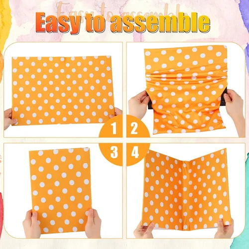 Vista 4 de Yexiya 6 fundas elásticas para libros de tela jumbo, protector de libros de patrón colorido, lavable, reutilizable, funda protectora para libros