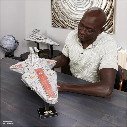 Vista 7 de 4D Build Star Wars Deluxe Venator Class Star Destroyer - Kit de modelo 3D, coleccionables de Star Wars y decoración de escritorio, rompecabezas