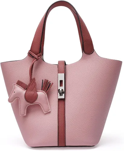 Vista 37 de Bolso de mano para mujer, de piel vegana, bolso de mano con asa superior, bolso de hombro con bolso pequeño desmontable