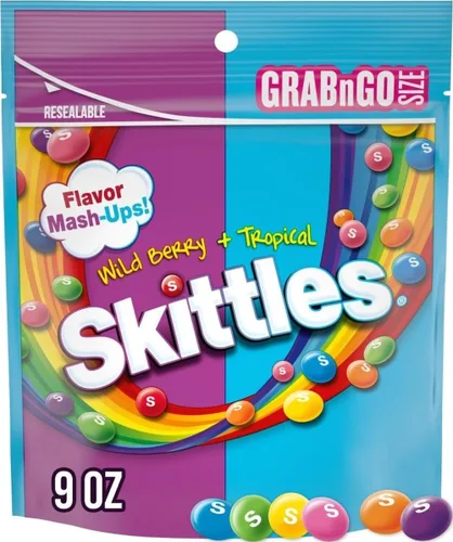 Vista 13 de SKITTLES Mash-Ups Wild Berry and Tropical Candy, bolsa de 9 onzas