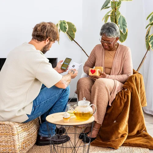 Vista 7 de Lovebox Negro y blanco Mensajero de notas de amor Significativo para mamá, papá, esposa, marido, abuela, abuelo, niños, regalo de pareja, regalo