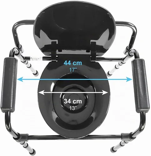 Vista 4 de PEPE Mobility Silla cómoda 3 en 1, soporta 300 libras, cubo, negro