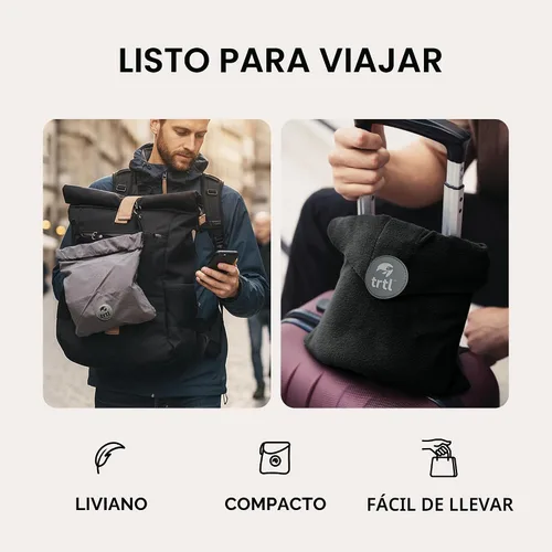 Vista 6 de Almohada Trtl probado científicamente super suave cuello apoyo almohada de viaje se puede lavar a máquina