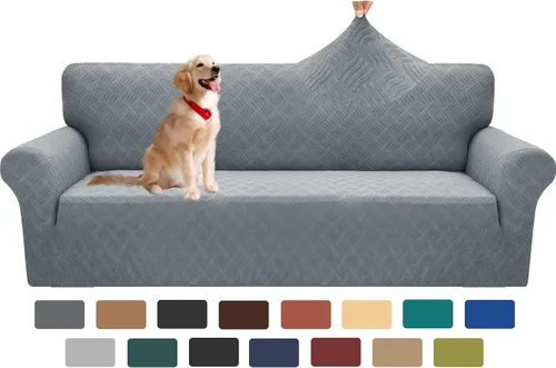 Vista 16 de YEMYHOM Funda para sofá con diseño jacquard de alta elasticidad, funda para silla de sala de estar, a prueba de mascotas, perros y gatos