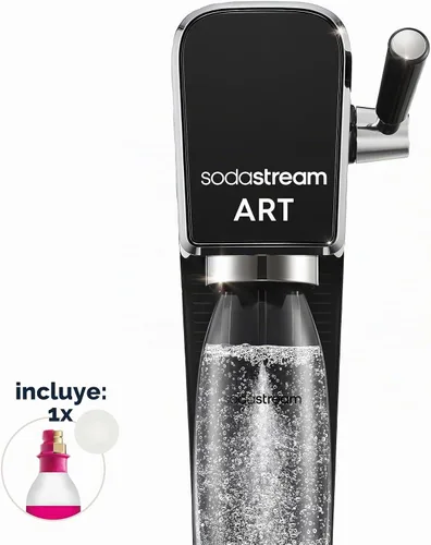 Vista 3 de SodaStream Máquina de agua con gas Art (negro) con CO2 y botella apta para lavavajillas