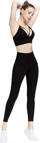 Vista 8 de Sujetador MotoRun deportivo con tirantes con relleno sujetador deportivo cruzado en la espalda sin aros top para yoga y fitness