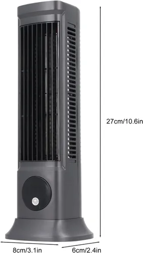 Vista 9 de Ventilador de torre de escritorio Oscillating Pro - Ventilador de mesa compacto de 10 pulgadas con 3 velocidades ajustables, ventilador de caja