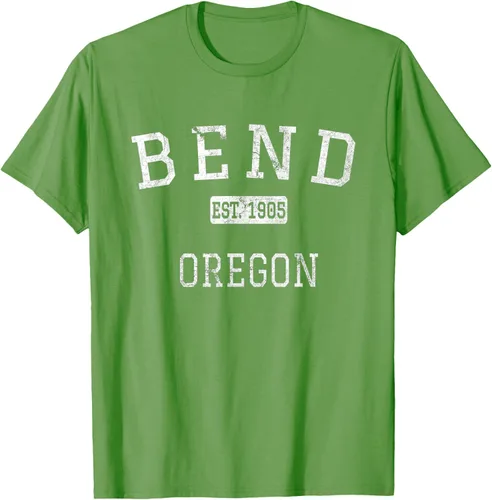 Vista 20 de Bend Oregon OR Camiseta vintage, Negro