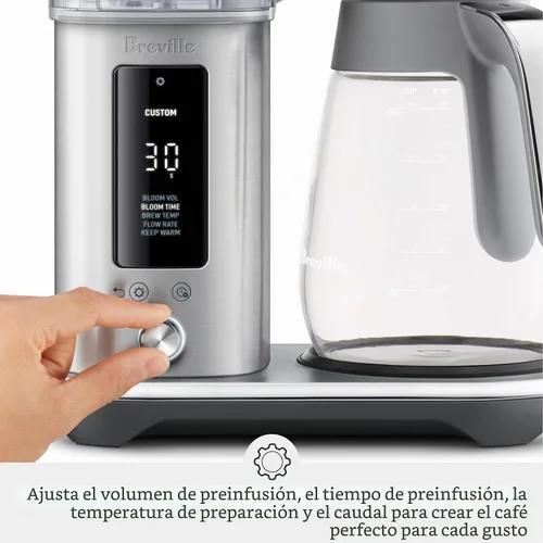 Vista 5 de Breville Máquina de café de goteo Luxe BDC415BTR, trufa negra, jarra de vidrio