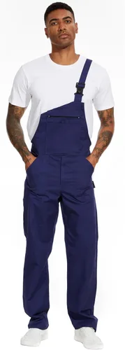 Vista 8 de WORK IDEA Overol con peto para hombre, ropa de trabajo, ligero, con bolsillos