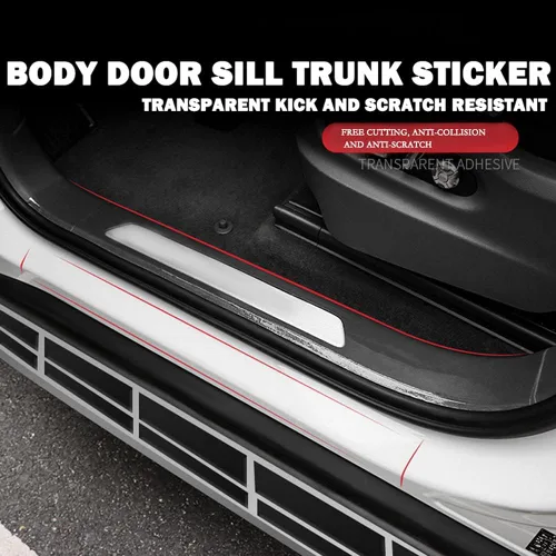Vista 5 de LZLRUN Kit de herramientas gratis transparente protector de borde de la puerta de coche protector universal para puerta de coche, pegatina