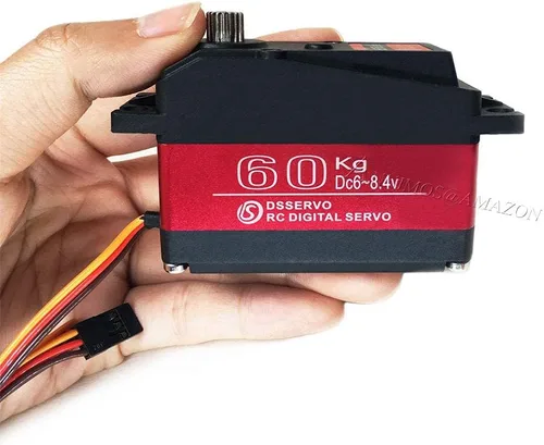 Vista 6 de 132.3 lbs Digital Servo 8.4V Engranaje De Acero Inoxidable De Alto Voltaje Gran Torque De Alta Velocidad Impermeable 1/5 Baja Servos - 180 Grados
