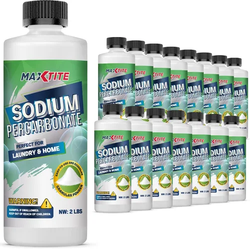 Vista 8 de MAXTITE Percarbonato de sodio (2 libras) – 100% puro – Peróxido de hidrógeno sólido/blanqueador oxigenado – Limpiador multiusos para hogar