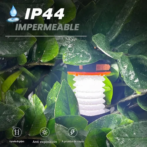 Vista 5 de DIBMS - Paquete de 2 linternas solares plegables para campamento, luz recargable