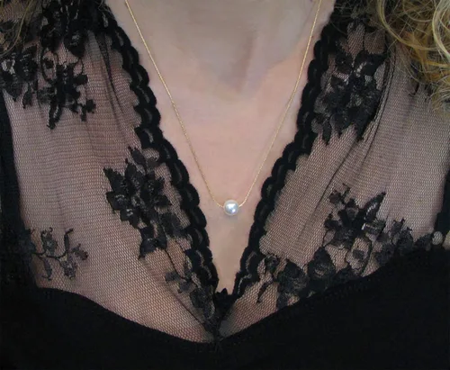 Vista 5 de Be Wished Regalos personalizados de ingeniero para mujeres con mensaje significativo y joyas, collar listo para regalar con poema (collar de perla)
