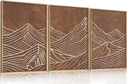 Vista 43 de HPINUB - Lienzo decorativo abstracto moderno para pared, juego de 3 impresiones artísticas enmarcadas, pintura de pared grande en blanco y negro, 16