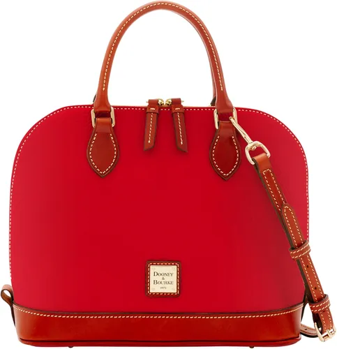 Vista 8 de Dooney & Bourke - Bolso con cremallera para mujer, de cuero flor con textura granulada, grande y con correa ajustable y extraíble para el hombro