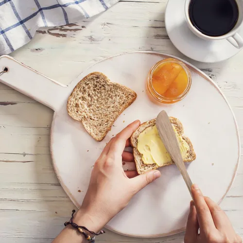 Vista 6 de INOOMP 30 unidades de mantequilla de madera, queso de madera, jalea de maní, sándwich, crema para esparcidor, desayuno, postre, condimento