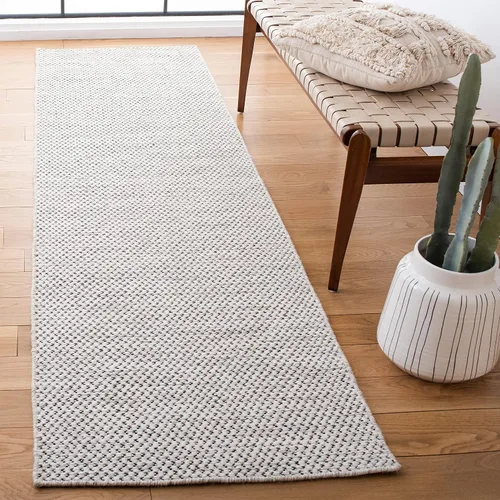 Vista 2 de SAFAVIEH Kilim Collection - Alfombra de pasillo de 2 pies 3 pulgadas x 7 pies, color marfil, lana de tejido plano hecho a mano, ideal para sala