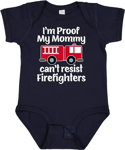 Vista 19 de inktastic Body para bebé bombero y papá bombero 0040 Negro