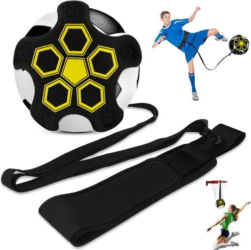 Vista 10 de Taeku Entrenador de fútbol ajustable, equipo de entrenamiento de patada de fútbol, habilidades de control, cinturón de práctica de cintura