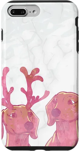 Vista 9 de iPhone 14 Rosa Dachshund Deer Astler Cute Animal Dog Lovers Estuche de regalo