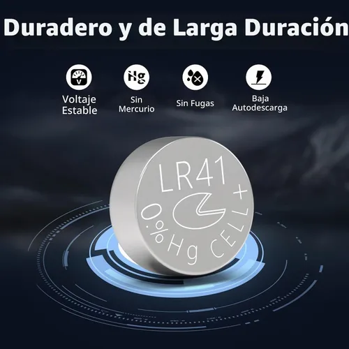 Vista 5 de PKCELL - Paquete de 10 pilas de botón LR41 AG3 LR41