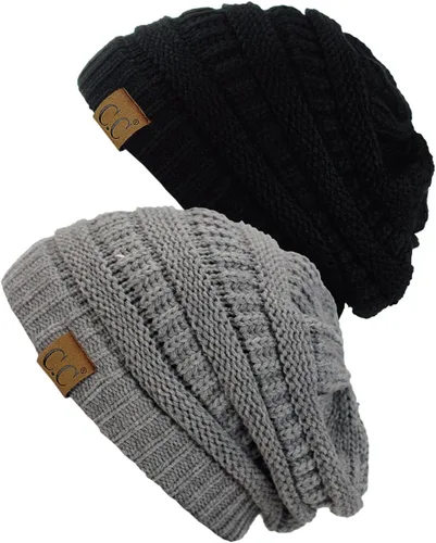 Vista 25 de Gorro a la moda de tejido suave abultado, cálido y elástico de C.C