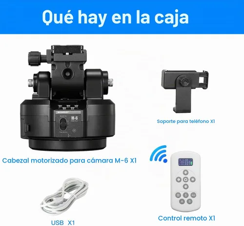Vista 8 de Soonpho M6 Cabezal de Trípode Panorámico Giratorio Motorizado con Seguimiento Automático de Rostro, Cabezal de Inclinación Panorámica