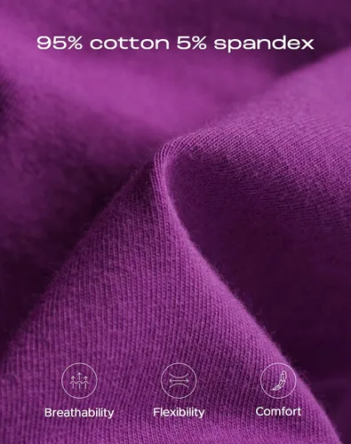 Vista 5 de INNERSY Ropa interior de algodón de cintura alta para mujer, bragas cómodas para mujer, paquete de 6