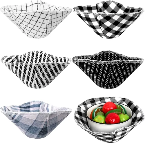 Vista 8 de CHENGU Juego de 5 soportes cómodos para microondas, soporte multiusos resistente al calor, almohadillas con patrón geométrico de frutas, a prueba