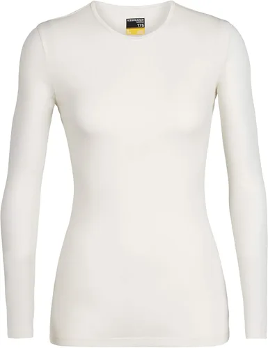 Vista 9 de Icebreaker Merino Womens 175 Everyday Cold Weather Base Layer Thermal Long Sleeve Crewneck T-Shirt Negro
