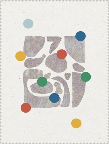 Vista 11 de Amanti Art Framed Canvas Wall Art 24x18 Retro Dots and Paper by THE MIUUS STUDIO, Framed Wall Art Canvas, Abstract Artwork, Traditional Decor