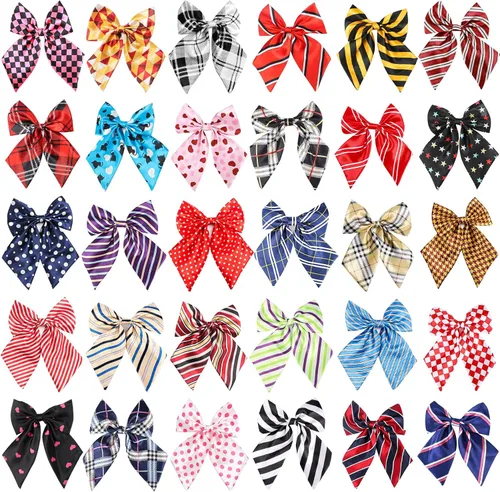 Vista 9 de Segarty Pajaritas para Perros, 30 piezas Corbatas de Moño Ajustables para Perro, Accesorios de Aseo para Perros Medianos y Grandes, Bonitos Lazos