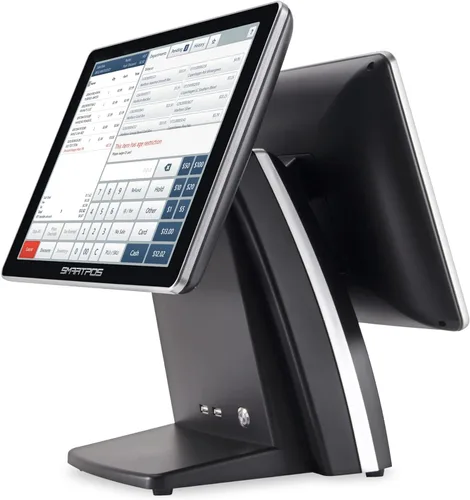 Vista 3 de Caja registradora profesional SmartPOS-129 todo en uno para pequeñas empresas, el paquete POS incluye: monitor de pantalla táctil de cajero