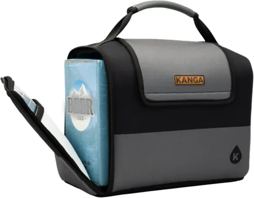 Vista 15 de Kanga Kanga Kase Mate - Bolsa térmica aislada - Bolsa térmica suave - Enfriador de bebidas para latas de cerveza y seltzer - Aislamiento y Woody