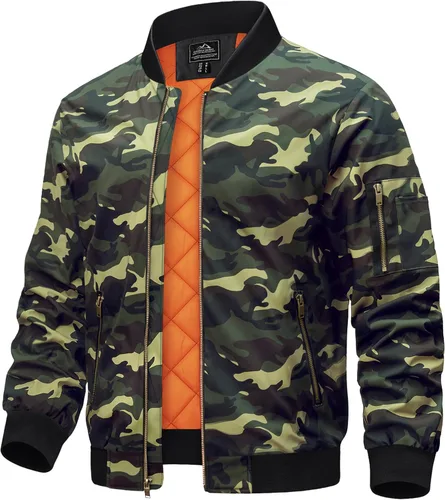 Vista 22 de TACVASEN - Chaquetas de hombre. Chaqueta bomber de otoño e invierno, acolchada, con cremallera completa, cálida, de estilo casual