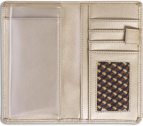 Vista 19 de Sanlykate Funda de libro de cheques de cuero para hombres y mujeres, estuche de libro de cheques con bloqueo RFID con tarjetero y divisor gratuito