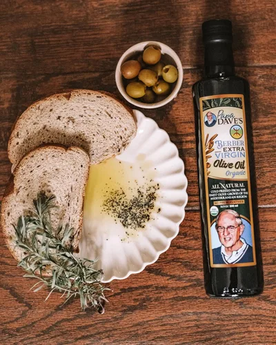 Vista 8 de Papa Dave's Aceite de oliva virgen extra orgánico certificado por USDA, contiene polifenol primero prensado en frío, aceite de oliva rico