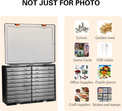 Vista 5 de Caja de almacenamiento de fotos de 4 x 6 pulgadas, 18 cajas grandes adicionales para fotos, organizador de fotos grande, caja de fotos libre