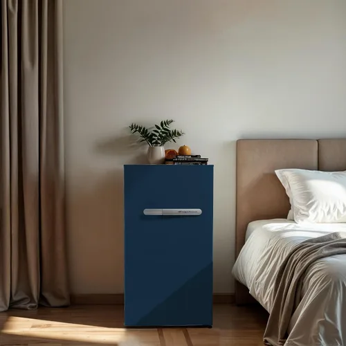 Vista 4 de Frigidaire Refrigerador - Mini refrigerador retro con ahorro de energía, control de termostato ajustable, ideal para dormitorio, oficina, RV, Azul
