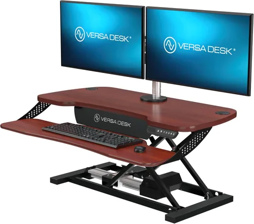 Vista 8 de VERSADESK PowerPro Elite - Convertidor de escritorio eléctrico ajustable de 36 pulgadas con controlador programable y concentrador USB. Aplicación