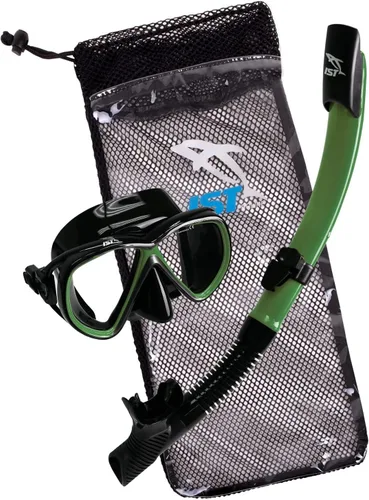 Vista 14 de IST - Equipo de buceo de superficie: máscara, tubo de buceo semi seco, bolsa de viaje de malla. Tallas de adulto y niños