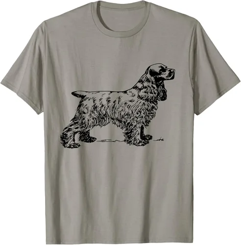 Vista 32 de Cocker Spaniel - Camiseta para perro Cocker Spaniel, gris, S Asfalto