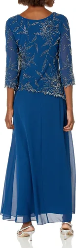 Vista 2 de J Kara Vestido de manga 34 para mujer